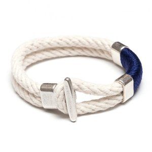 Allison Cole-Cambridge Bracelet - Ivory/Navy/Silver